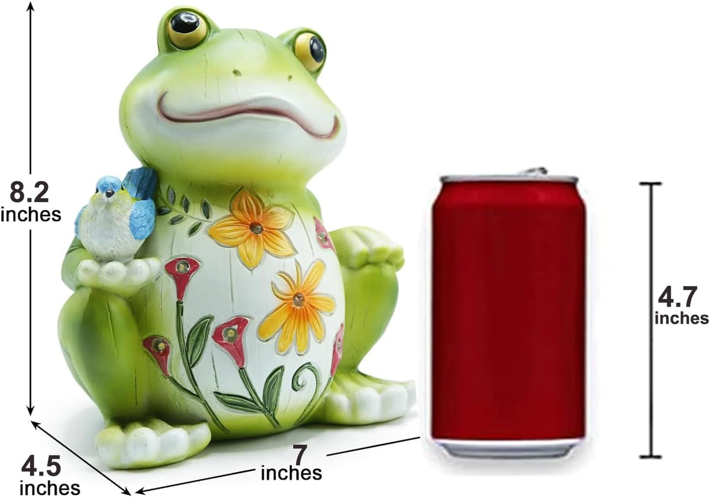 Solar Outdoor Frog Statue Lighting, Waterproof Frog Statue Light,Outdoor Lighting, Decorations for Patio,Yard,Lawn, Porch, Ornament