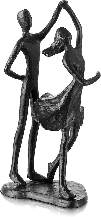 Sziqiqi Anniversary Wedding Gift for Couple: Iron 6th Anniversary Wedding Gifts for Her - Unique Couple Sculpture Iron Gifts for 6 Year - Cast Iron Statue for Women Him Wife