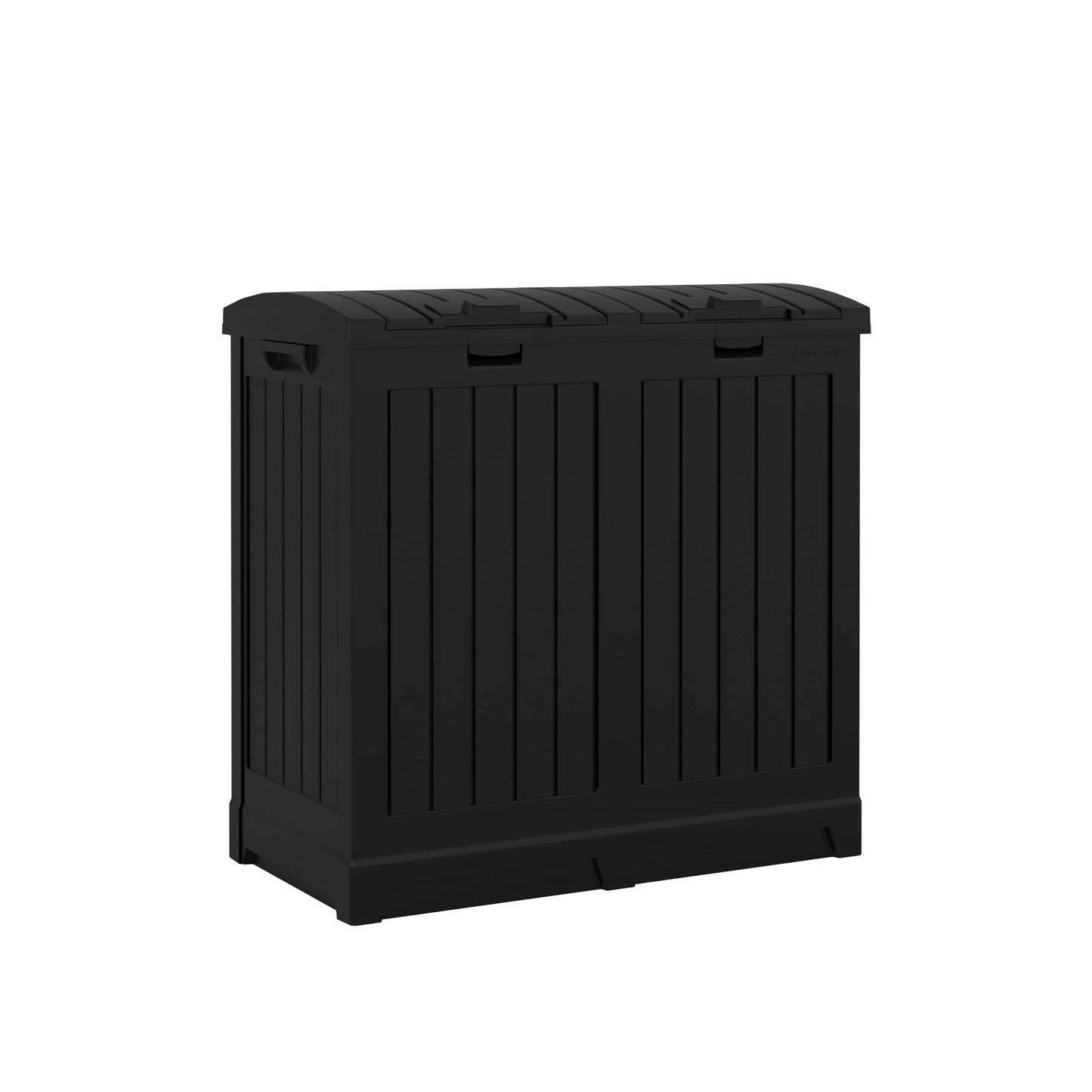 Suncast Dual 33 Gal Trash Hideaway Cabinet, Discrete Outdoor Storage