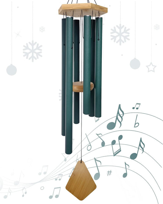 Wind Chimes Outdoor Deep Tone, Wind Chimes for Outside, Memorial Wind Chimes with Hook as Gifts for