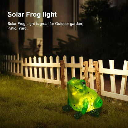 TIJNN Solar Frog Lights Deck Decorative Lighting Statue Lawn Patio Backyard Outdoor Garden Decoration Housewarming Gift