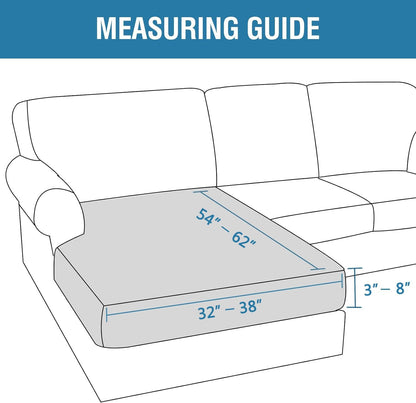 H.VERSAILTEX Velvet Stretch Individual Chaise Cover Sectional Couch Covers for L Shaped Sofa Both Left/Right Furniture Protector Seat Cushion Sofa Cover (1 Piece Chaise Cover, Stone Blue)