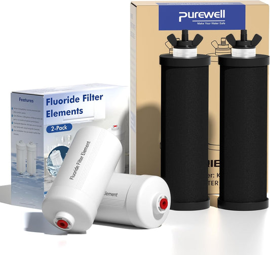 Purewell 8-Stage PF-3&FL-2 Purification Elements Set, Replacement Filters for ProOne® and Berkey®