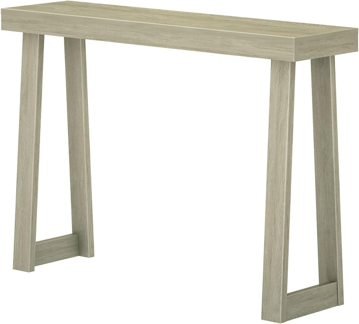 Plank+Beam Solid Wood Console Table, 46.25 Inch, Sofa Table, Narrow Entryway Table for Hallway, Behind The Couch, Living Room, Foyer, Easy Assembly, Seashell