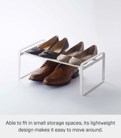 YAMAZAKI Home Frame Adjustable Shoe Rack - Spacesaving Storage Solution, 7" - Steel - Holds Up to 4