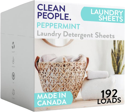 The Clean People Laundry Detergent Sheets - Laundry Soap - Ultra Concentrated, Recyclable