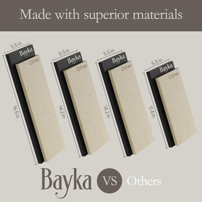 BAYKA Floating Shelves for Bedroom Decor, Wall Shelves for Storage, Wall Mounted Rustic Wood Floating Shelf for Books,Corner Shelf for Bathroom,Kitchen,Living Room(Black and Gold，Set of 4)