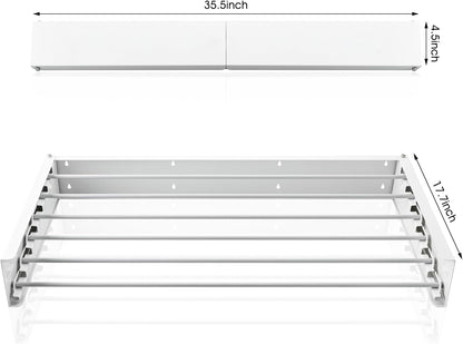 Wall Mounted Drying Rack,Drying Rack Clothing,Collapsible Hanging Racks for Laundry(35.5"-White)