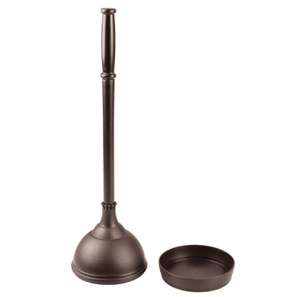 iDesign Kent Plastic Plunger with Cover Set, Bronze
