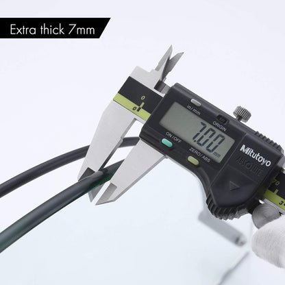 KES Bathroom Glass Corner Shelf Tempered Glass Shelf with Rail Wall Mount Corner Shelf SUS 304 Stainless Steel Matte Black 2 Pack, BGS2101A-BK-P2