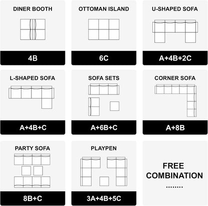 Belffin Convertible Sectional Sofa with Chaise Velvet L Shaped Sofa Couch Modular Sectional Sofa with Storage Grey