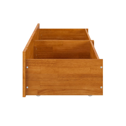 AFI Twin/Full Under Bed Storage Drawers (Set of 2), Light Toffee