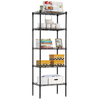 BestOffice Adjustable NSF-Certified Metal Shelf Wire Shelving Unit Storage for Small Places