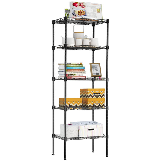 BestOffice Adjustable NSF-Certified Metal Shelf Wire Shelving Unit Storage for Small Places