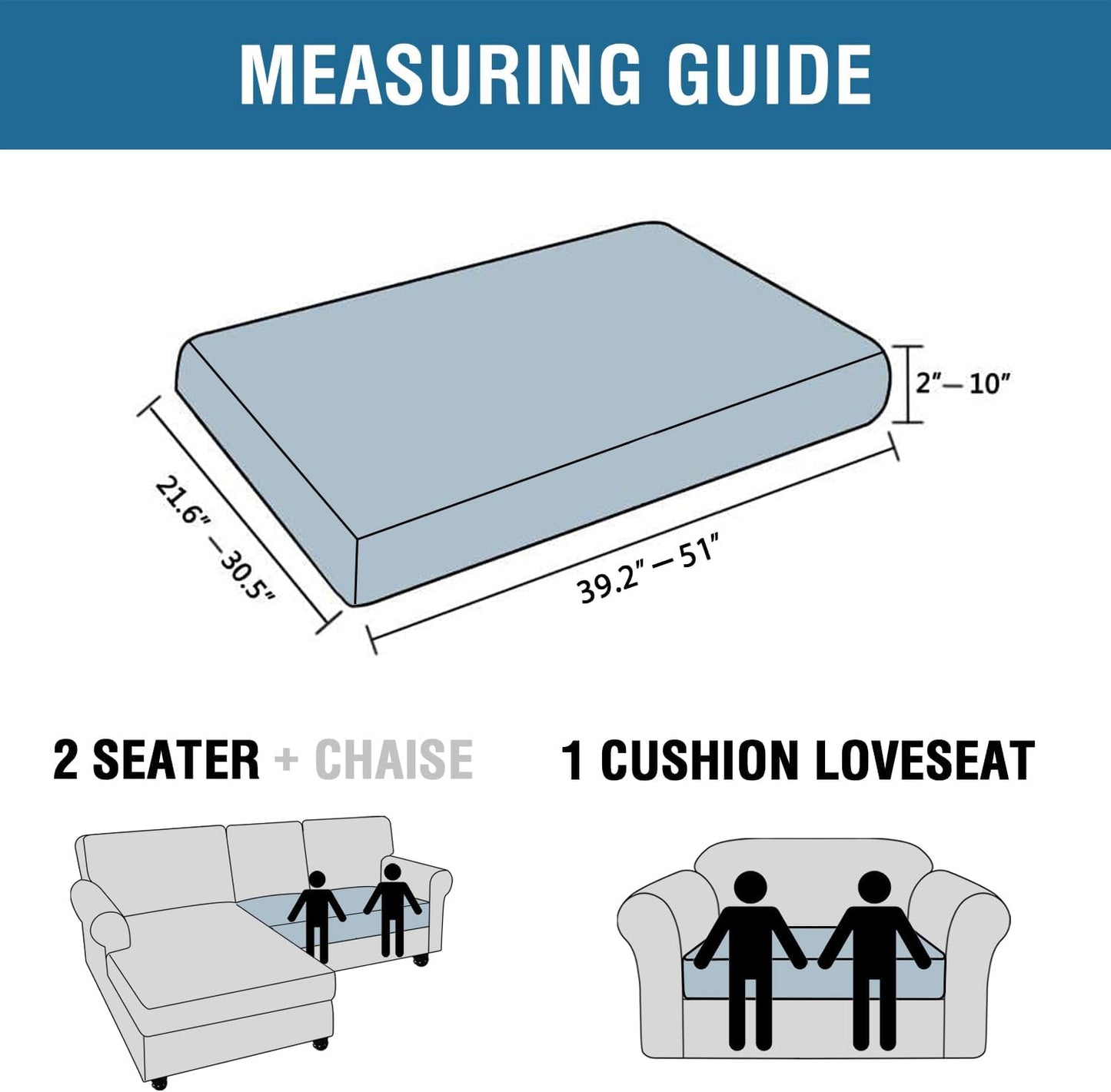 H.VERSAILTEX Velvet Stretch Individual Couch Cushion Cover Plush Slipcover for Loveseat Sofa Furniture Protector Seat Cover (1 Piece Loveseat Cushion Cover, Brown)