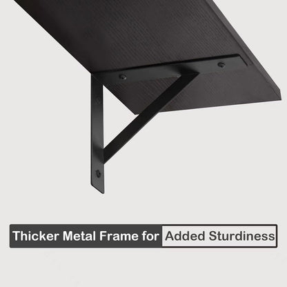 DINZI LVJ Long Wall Shelves, 47.3Inch Wall Mounted Shelves Set of 2, Extra Large Wall Storage Ledges with Sturdy Metal Brackets for Living Room, Bathroom, Bedroom, Kitchen, Espresso