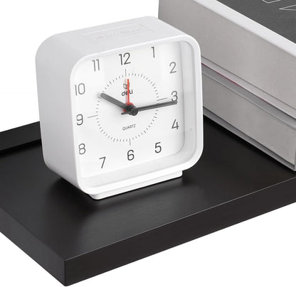 Meangood Floating Shelves Black 17 inch Wall Mounted Natural Bamboo Wood Wall Storage Shelves for Bedroom,Living Room,Bathroom, Kitchen（Set of 2）