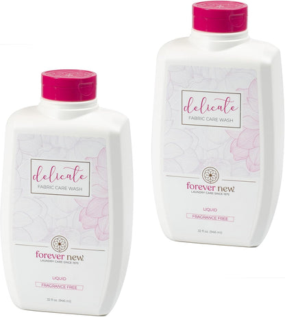 Forever New 32oz Liquid Unscented Fabric Care Wash 2 Pack (64oz Total) Natural Laundry Detergent