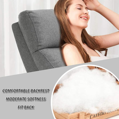 BestMassage | Recliner Chair | with 2 Point Massage Function | Textile Grey | with Lumbar Support, Adjustable Push Back, Footrest & Padded Seat | Easy Assembly | for Living Room, Home Theatre