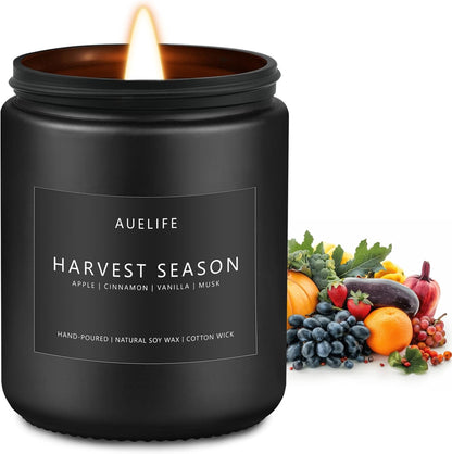 Fall Candle - Harvest Season Scented Candles, Fall Soy Candle for Home Decor, 7 oz Natural Soy Wax ??Long-Lasting Autumn Candles, Aromatherapy Gift for Women & Thanksgiving, 7oz