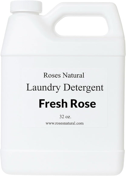 Plant-Based Liquid Laundry Detergent, 32 Fl Oz, Multiple Scents, HE Compatible (Fresh Rose)