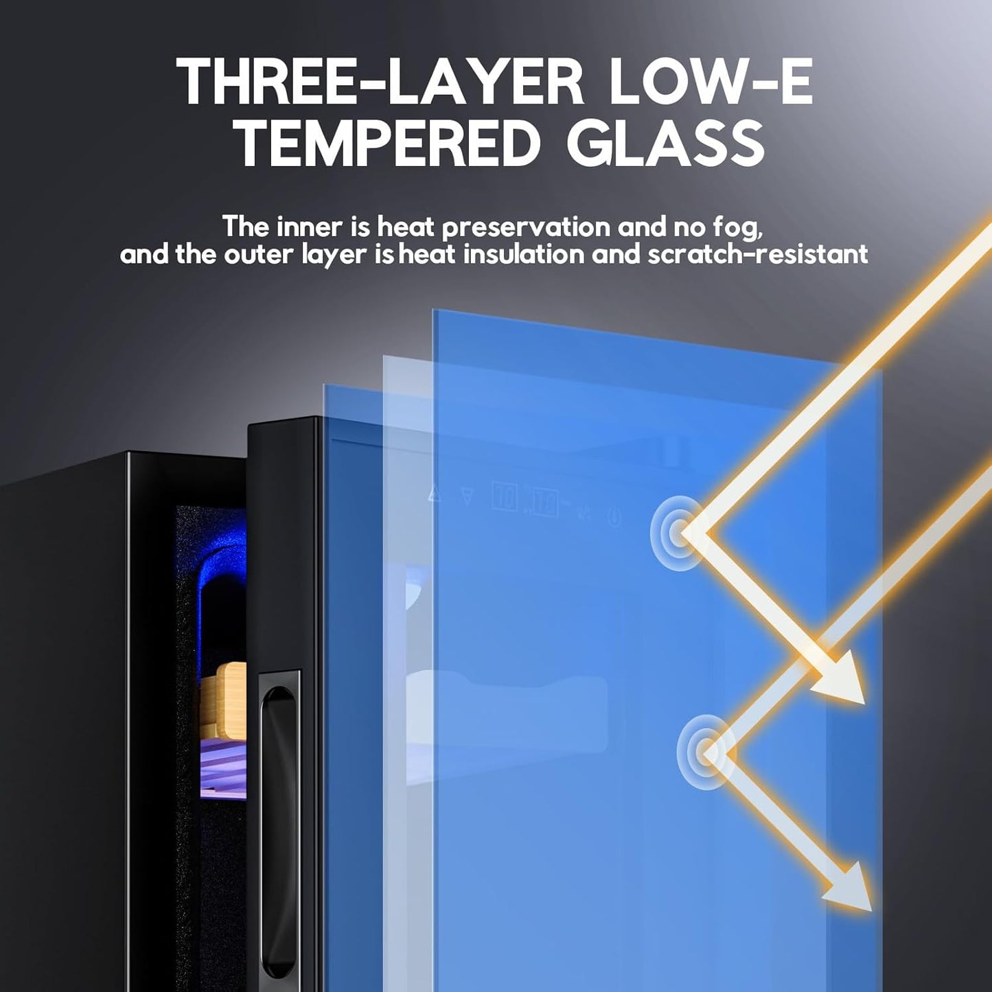 Tylza Cigar Humidor Cabinet 25L, Temp & Humidity Control Electric Humidors for Cigars, 170 Cigars, Digital Hygrometer, Safety Lock, Cigar Humidors with Cedar Wood Drawer Shelves, Cigar Gifts for Men