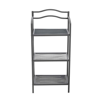 Household Essentials 3-Tier Metal Bathroom Storage Shelf, Grey