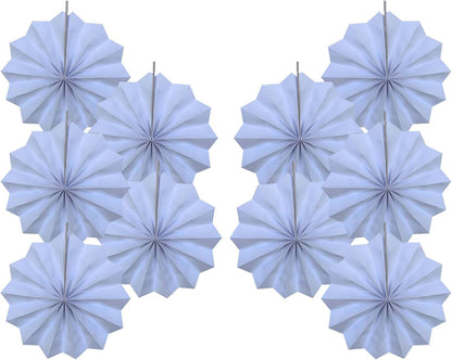 White Party Decorations,Wedding Decorations for Party Events Accessories,White Birthday Decor,Anniversary Decorations,Birthday Decorations for Men 8in Hanging Paper Fans 30 Color DIY Set(White)