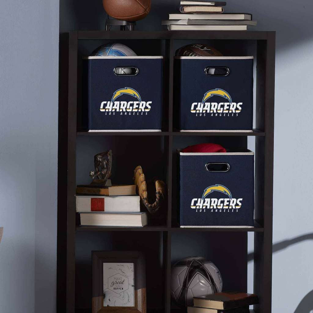 Franklin Sports NFL L.A. Chargers Collapsible Storage Bin