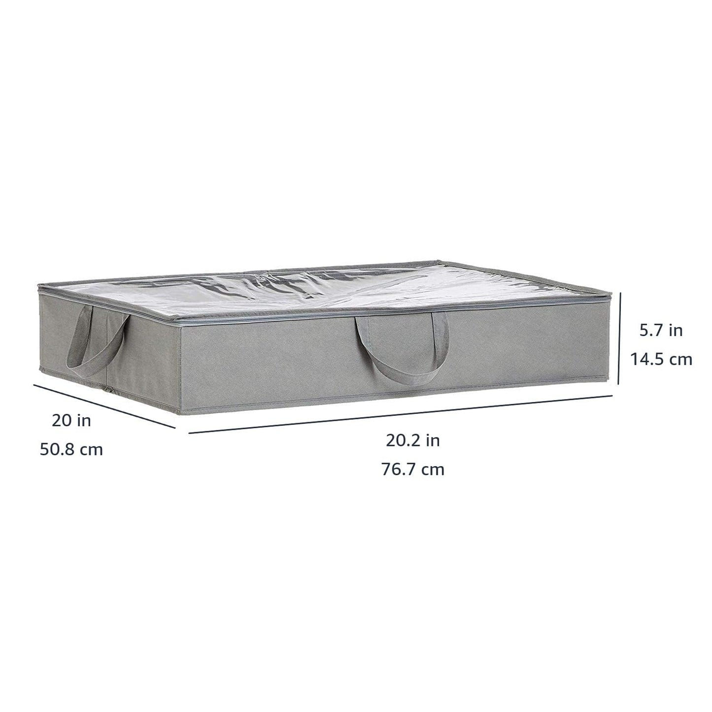 Amazon Basics Under Bed Storage Bags for Clothes, Blankets and Linens, Foldable Fabric Containers