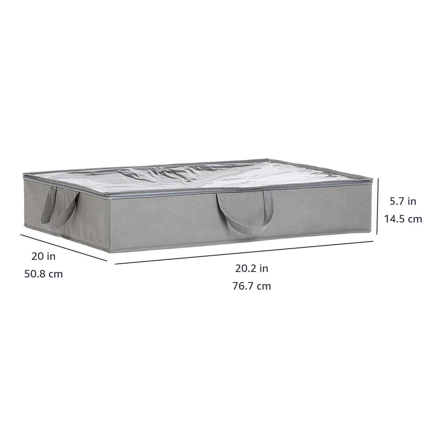 Amazon Basics Under Bed Storage Bags for Clothes, Blankets and Linens, Foldable Fabric Containers