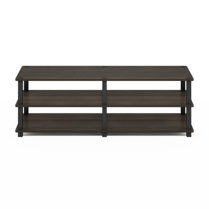 Furinno 14038DBR/BK TST No Tools 3-Tier Wide Shoe Storage Rack, Dark Brown/Black 47 Inch