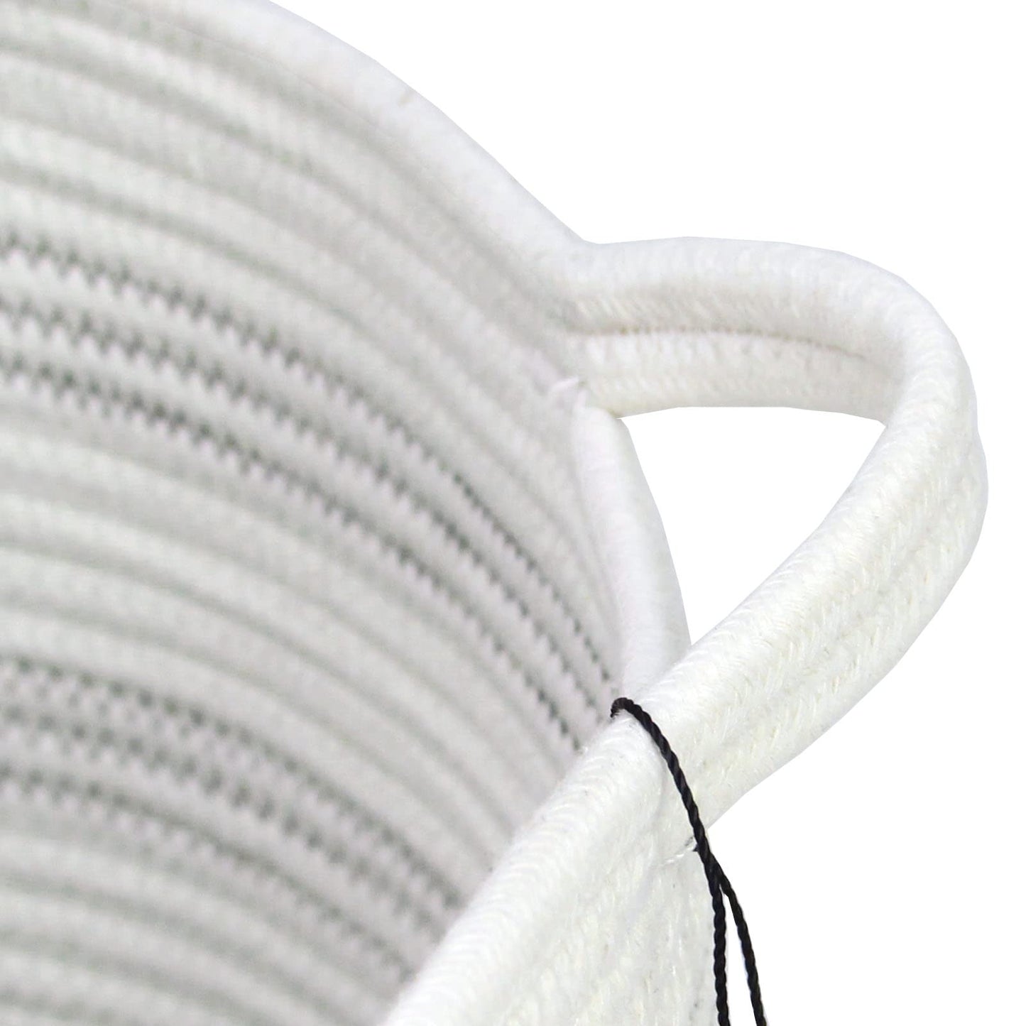 Casaphoria XXXLarge Cotton Rope Basket 22" X 22"X 14" Blanket Basket for Living Room Woven Basket