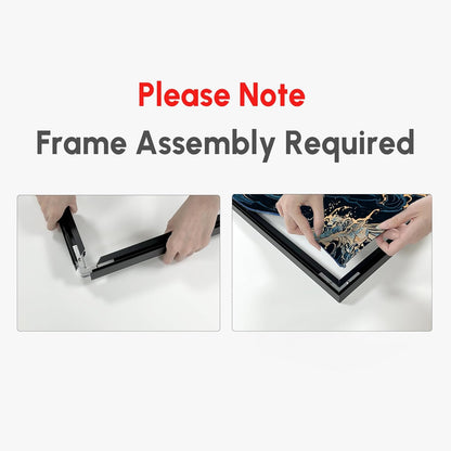 SIGNWIN 24"x46" Extra Large Framed Wall Art Bold Peony Bloom in Colorful Impressionist Style, Lush Floral for Home Living Room Bedroom Decor (Frame Assembly Required)