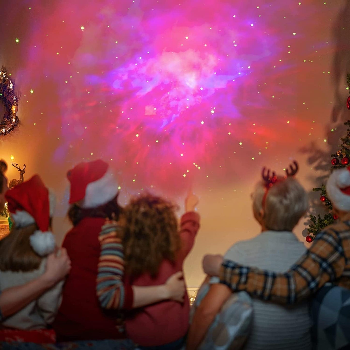 SFOUR Astronaut Galaxy Projector Night Light，Lights for Bedroom,Kids Room Decor Aesthetic, Adjustable Head Angle,Gift for Kids Adults Home Party Ceiling Decor，Christmas Gift