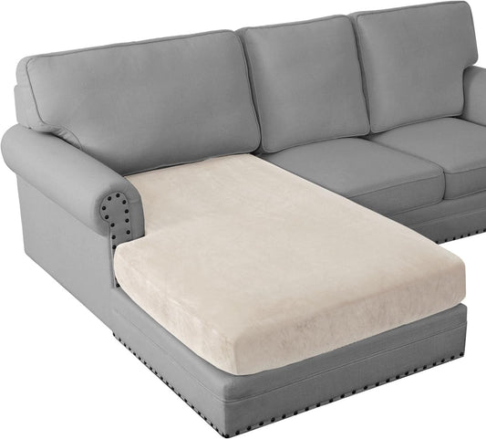 PrinceDeco Sectional Couch Covers Velvet Couch Cover for Dogs Washable L Shaped Couch Cover 1 Piece