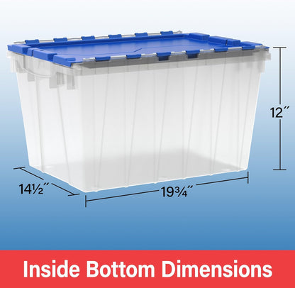 Akro-Mils KeepBox 12 Gallon Storage Container, Nesting and Stackable Plastic Storage Box with Lid