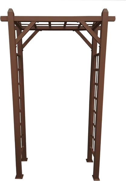 Brown Modern Aluminum Garden Arbor Arch