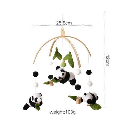 Baby Crib Mobile - Panda Mobile for Crib, Nursery Mobile Decor, Baby Bassinet Mobile Toy - Shower Set for Infant Bedroom Hanging Decoration, Gender Neutral Baby Gift