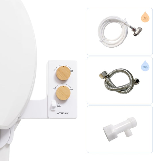 TUSHY 3.0 Spa Bidet Attachment. Cool to Warm Water. It's Time to Replace Toilet Paper, Fresh Water