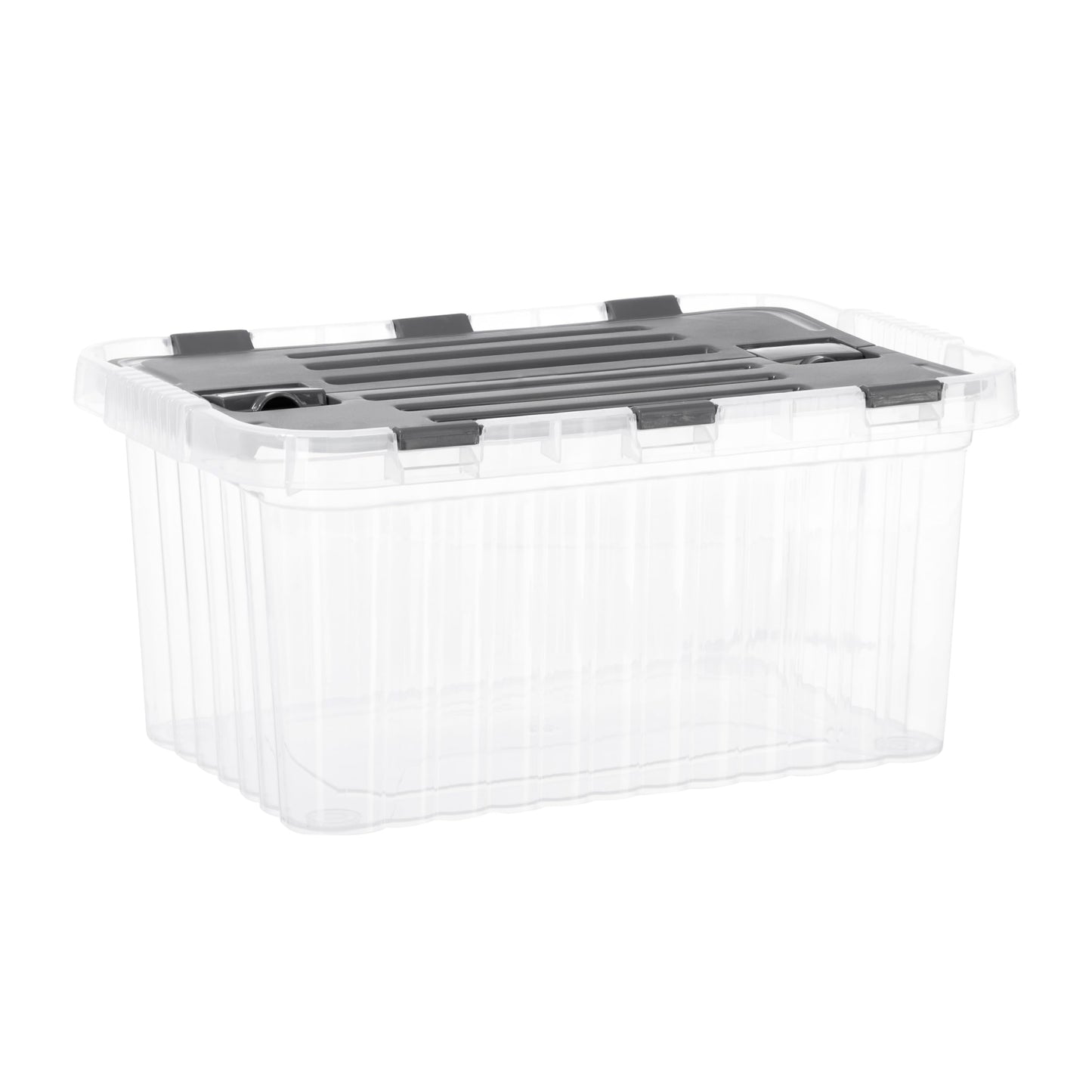 Superio Storage Box with Hinged Lids, Plastic Container Bins for Organizing with Attached Lid