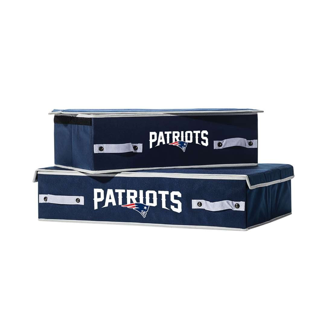 Franklin Sports NFL New England Patriots Under The Bed Storage Bins - Large