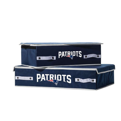 Franklin Sports NFL New England Patriots Under The Bed Storage Bins - Large