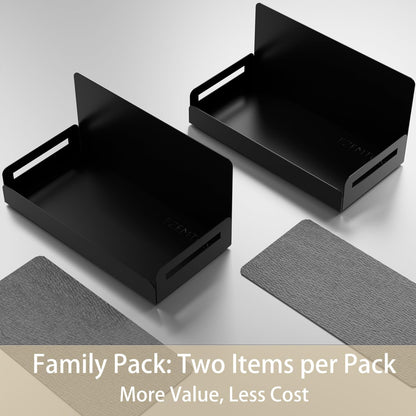 2-Pack Magnetic Spice Rack for Refrigerator - Heavy-Duty 20LB Capacity - Strong Magnetic Shelves for Classroom Whiteboards and Garage Tools, Kitchen Organizer for Utensils, Black