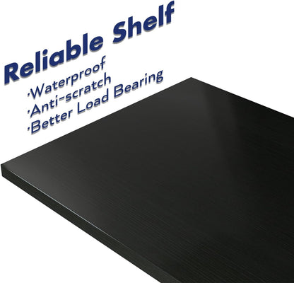 NUMENN Narrow Bookshelf, 4 Tier Bookshelves, Home Office Bookcase Shelf Storage Organizer, Free Standing Storage Shelving Unit for Bedroom, Living Room and Home Office, Black