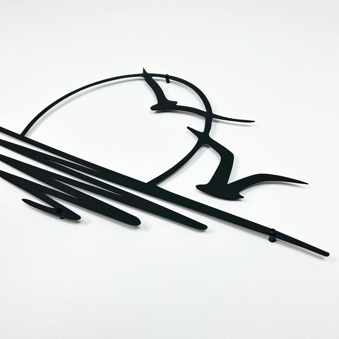 Wita Home Sunset with Seagulls Metal Wall Mounted Art, Handcrafted Metal Home Decor with Static Powder Coating, Eye-Catching Addition to Living Room Decor, Modern Beach Decor for Indoor and Outdoor Spaces, Perfect Housewarming Gift (56 x 28 inches)