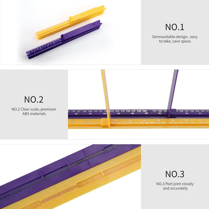 Growth Chart for Wall, Children Height Measurement,3D Removable Growth Height Chart,Splicing Height Ruler for Kids Baby Nursery 79 inch (Purple)