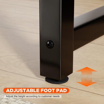 PayLessHere | 32 Inch Computer Desk | Brown | Office Desk with Metal Frame, Adjustable Feet | Water-Resistant, Scratchproof Surface | Sturdy Writing Table for Home Office or Study | Pack of 2