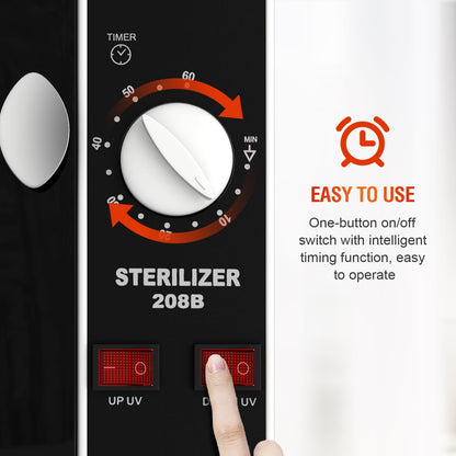 UV Sanitizer Cabinet. Dual Lamp UV Light Sanitizer Box with Timer Setting, Suitable for Cleaning of Various Items