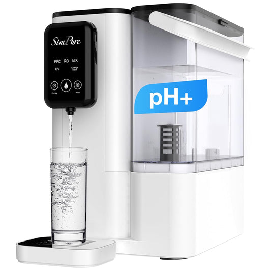 SimPure Y9A Countertop Reverse Osmosis Water Filter, Alkaline Remineralization 300 GPD 6 Stage
